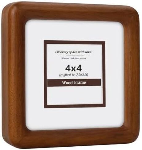SZKYSJGS A4 Wood Picture Frame, Solid Natural Walnut Rounded Corner Photo Frame with Tempered Glass, A4 Wooden Frame Matted to 6x8, Wall or Tabletop Display in Saudi Arabia