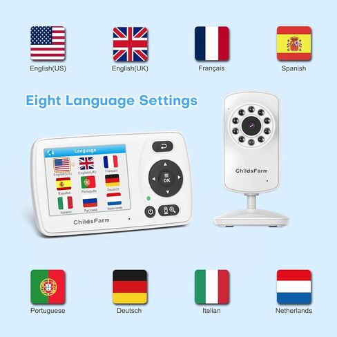 شاشة الطفل مع الكاميرا والصوت ، ومراقبة الأطفال السفر المحمولة مع الشاشة ، ومراقبة الطفل لا شبكة WiFi ، أو مراقبة كاميرا الطفل ، والرؤية الليلية ، ووضع Vox ، و 1000 قدم طويل ، ومراقبة سلامة الطفل in Kuwait