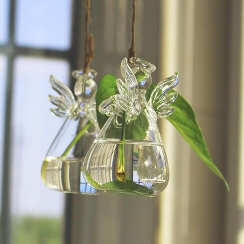 Plant Wall Mounted Vase DIY Creative Hand-Blown Hydroponic Container Beautiful Borosilicate Glass Transparent(S) in Saudi Arabia
