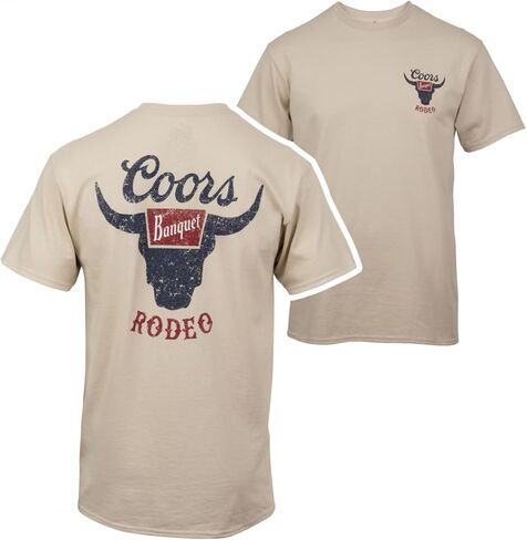 تي شيرت Coors Banquet Rodeo بشعار طبيعي من الأمام والخلف in Saudi Arabia
