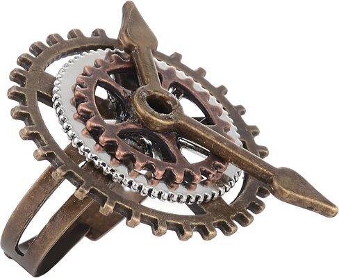 حلقة التروس ONLYJUMP للرجال والنساء الشرير فريدة من نوعها ذات شخصية قديمة ميكانيكية تروس هندسية Steampunk عالمية افتتاح Steampunk الذكرى السنوية الهيب هوب الشرير الدائري in Saudi Arabia