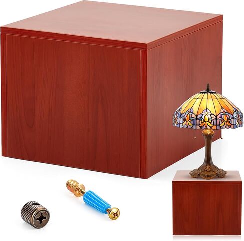 حامل عرض مكعب خشبي من RattanView مقاس 15 × 15 × 12 بوصة عمود عمود مرتفع سهل التجميع مطلوب لنافذة ديكور حفلات ومتجر المنزل in Kuwait