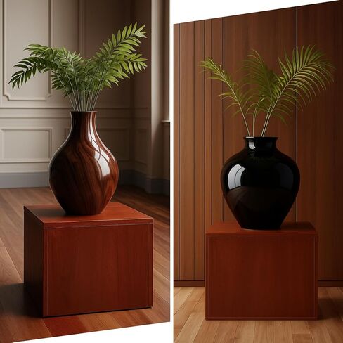 حامل عرض مكعب خشبي من RattanView مقاس 15 × 15 × 12 بوصة عمود عمود مرتفع سهل التجميع مطلوب لنافذة ديكور حفلات ومتجر المنزل in Kuwait