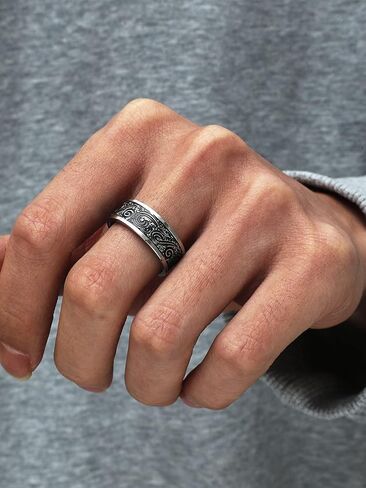 Men's Stainless Ste Ring with Watch Design Unique Fashion Ring in Saudi Arabia