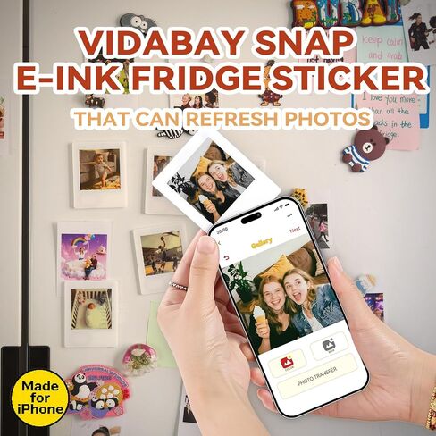 إطار صور رقمي بالحبر الإلكتروني مزود بتقنية NFC مع ظهر مغناطيسي، عرض فوري لنمط الصور، إطار صورة ذكي لاسلكي للثلاجة، لوحة مذكرة أكريليك يمكن التحكم فيها بالهاتف للسفر الجزئي للمنزل والهدايا in Kuwait
