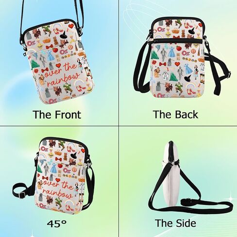 G2TUP Tinman Crossbody Bag Tinman & Scarecrow & Lion Fans Gift Over The Rainbow Shoulder Bag Red Slip- Merch in Saudi Arabia