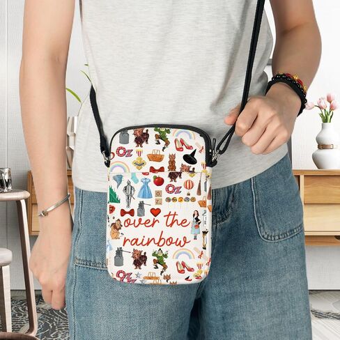 G2TUP Tinman Crossbody Bag Tinman & Scarecrow & Lion Fans Gift Over The Rainbow Shoulder Bag Red Slip- Merch in Saudi Arabia