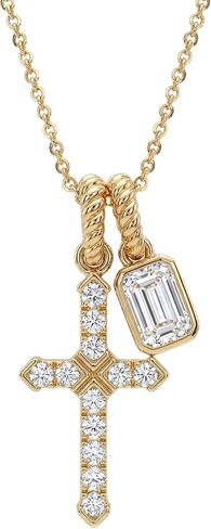 JUDAILY Gold Cross Necklace for Women: 14K Gold Plated Dainty Cross Pendant Non-Tarnish Necklace, Faith Crucifix Chain Jewelry, Elegant Religious Gifts in Kuwait