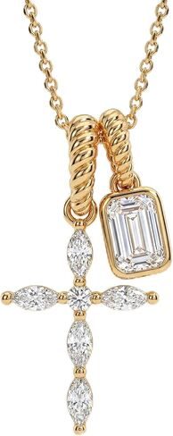JUDAILY Gold Cross Necklace for Women: 14K Gold Plated Dainty Cross Pendant Non-Tarnish Necklace, Faith Crucifix Chain Jewelry, Elegant Religious Gifts in Kuwait