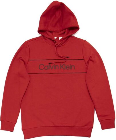 بلوفر بغطاء للرأس للرجال من Calvin Klein بأكمام طويلة وشعار Iconic Piping، مقاس M - US in Saudi Arabia