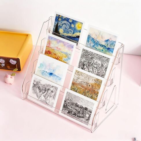 حامل عرض بطاقات التجارة الأكريليك من 4 طبقات، رف مرتفع شفاف لألواح PSA BGS SGC، والتحميل العلوي والحوامل المغناطيسية، وعرض الطاولة للبطاقات الرياضية المتدرجة، وTCG، وبطاقات التهنئة، سهلة التركيب (عبوة واحدة) in Kuwait