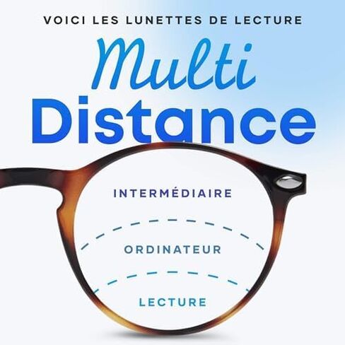 NOOZ Optics Unisex Reading Glasses - Mid Distance Glasses with Compact Case - Ultra-Light (17g) - Progressive Reading Glasses in Saudi Arabia