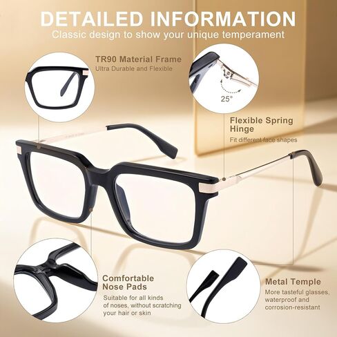 firstsense Reading Glasses for Men Women TR90 Frame Lightweight Blue Light Blocking Computer Readers with Metal Leg in Saudi Arabia