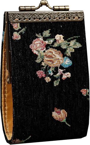 Angelina's Palace Carpet Wallet Vintage Kiss Lock ID Pouch,Clasp Card Holder in Kuwait