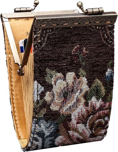 Angelina's Palace Carpet Wallet Vintage Kiss Lock ID Pouch,Clasp Card Holder in Kuwait