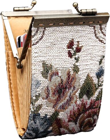 Angelina's Palace Carpet Wallet Vintage Kiss Lock ID Pouch,Clasp Card Holder in Kuwait