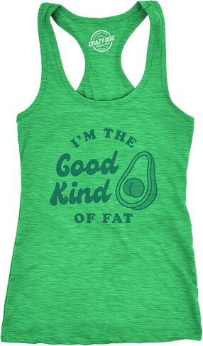 قميص اللياقة البدنية للسيدات I'm The Good Kind of Fat Tanktop Funny Avocado Booty Butt Health Fitness Shirt in Kuwait