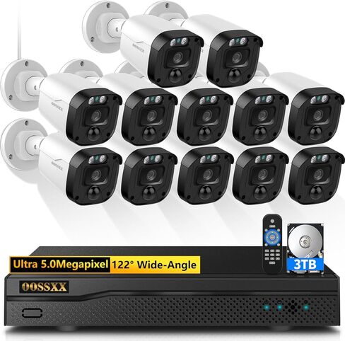 (Full HD 5MP Definition) 122° Ultra Wide-Angle Wired Security Camera System Outdoor Home Video Surveillance Cameras Outside CCTV Camera Security System Surveillance Video Indoor in Saudi Arabia