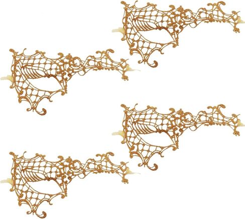 TFTSR Masquerade Masks for Women Couples & Men - Lace Adults Party Costume Venetian Dress & Mardi Gras Mask in Gold & Black in Saudi Arabia