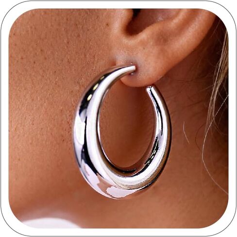 Neon Earrings Accessorie Hoop Earrings for Women 80s 90s Earring Costume Chunky Open Earring Christmas Jewelry in Saudi Arabia
