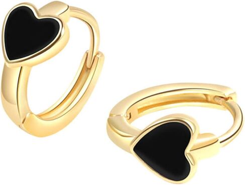 QLUYCKW Double Love Heart Drop Earrings for Women Tiny Small Sweet Cute Heart Drop Earrings Double Red Love Heart Drop Earrings in Saudi Arabia