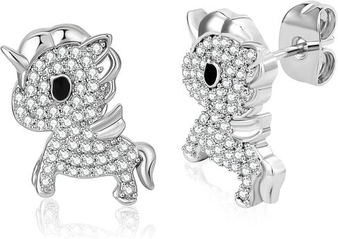 Tokidoki Unicorno 14K مطلية بالذهب قلادة سوار حلق مجوهرات مرخصة رسميًا إكسسوارات عصرية مكعب زركونيا قلادة سوار حلق هدية للنساء in Kuwait