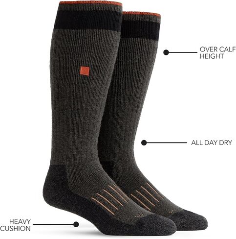 WORN Performance Merino Hunting Socks, Over-the-Calf, Full-Cushion, Sweat-Wicking, Thermal Warmth for Cold, Men & Women in Saudi Arabia