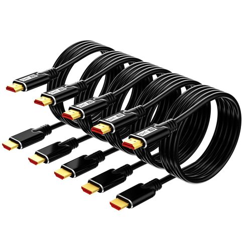 8K HDMI Cable 10FT 4Pack, High Speed 48Gbps HD Shielded Cord, Supports 8K@60Hz, 4K@120Hz in-Wall CL3 Rated HDMI 2.1 Cord, Compatible with Roku TV/Laptop/PC/HDTV and More in Kuwait
