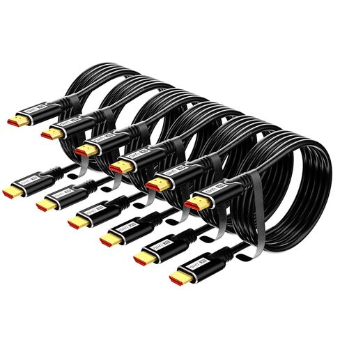 8K HDMI Cable 10FT 4Pack, High Speed 48Gbps HD Shielded Cord, Supports 8K@60Hz, 4K@120Hz in-Wall CL3 Rated HDMI 2.1 Cord, Compatible with Roku TV/Laptop/PC/HDTV and More in Kuwait