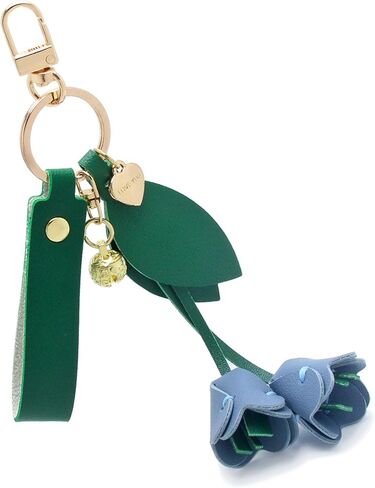 Tulip Keychain, Hand-Sewn Tulip Flower Charm for Purse Handbags Bag Car Accessories Charms PU Key Charms in Saudi Arabia