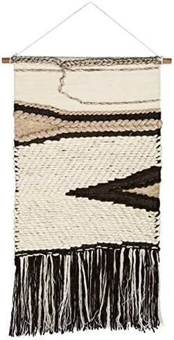 Misc Hand Woven Wall Tapestry 111-2' X 3' Beige Brown Bohemian Eclectic Wool in Kuwait