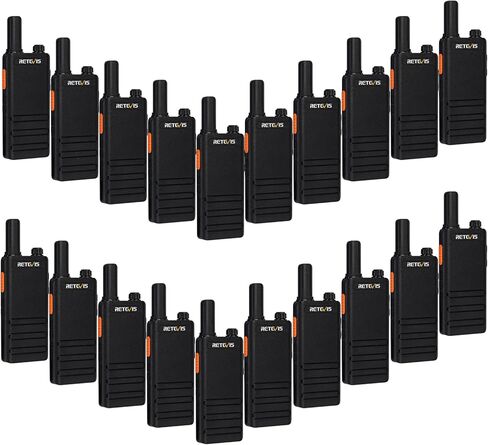 Retevis RT19 Walkie-Talkies 20 Pack,Portable FRS Two Way Radios,Small,Mini,Metal Clip,USB Rechargeable Walkie Talkies for Adults School Church Healthcare in Saudi Arabia
