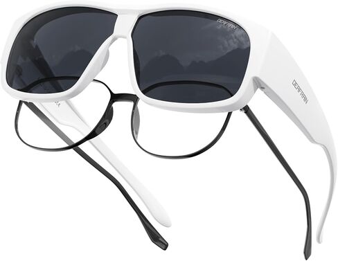 نظارات شمسية مستقطبة من DEAFRAIN تناسب النظارات للرجال والنساء، حماية من الأشعة فوق البنفسجية للقيادة مع ارتداء النظارات الطبية in Kuwait