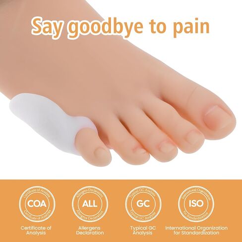 COMNICO Tailor's Bunion Shield Spacers, 8PCS Bunion Cushion Protector Tailor's Bunion Corrector Pads Soft Gel Bunionette Pads with Spacer Pinky Toe Protector Fast Foot Pain Relief for Men & Women in Saudi Arabia