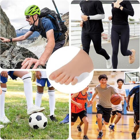 COMNICO Tailor's Bunion Shield Spacers, 8PCS Bunion Cushion Protector Tailor's Bunion Corrector Pads Soft Gel Bunionette Pads with Spacer Pinky Toe Protector Fast Foot Pain Relief for Men & Women in Saudi Arabia