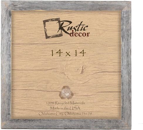 14x14-1.5" Standard Reclaimed Rustic Barn Wood Wall Picture Frame in Saudi Arabia