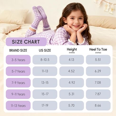 Balabala Ruffle Socks for Girls 3 Pack Animal Warm Cute Seamless Kids Socks for 3-11 Years Funny Fashion Comfort in Saudi Arabia