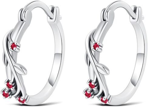 BOIGEGU 925 Sterling Silver Hoop Earrings for Women Hypoallergenic Lightweight Simple Huggie Earrings Christmas Ilex Earrings Fairy Elf Cubic Zirconia Womens Earrings Padlock in Kuwait