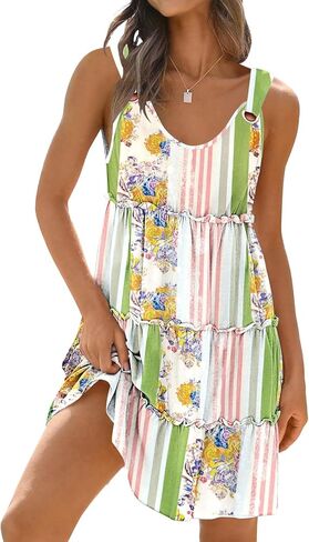 Disamer Summer Dresses for Women 2025 Sundresses Vacation Sleeveless Beach Swimsuit Cover Ups Spring Outfits Casual Sun Dress in Kuwait