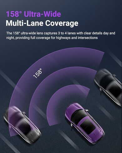Vantrue S1 Pro 2.7k Mini Mini Dash Cam ، 2.5k@60fps ، Starvis 2 ، ADAs ، التحكم الصوتي ، PlatePix ™ Vision ، دعم LTE ، WiFi ، GPS ، زاوية واسعة 158 درجة ، 24/7 وضع وقوف السيارات ، دعم 1 تيرابايت كحد أقصى in Kuwait