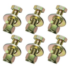 5/8" x 6" Hex Head Bolt by Color Galvanization with Nylon Lock nut and Large Size Washer Assortment Kit,Alloy Steel,Grade 5.(4pcs Pack)
