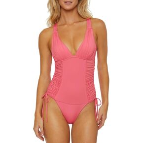 Soluna Swim Women's Shirr Delight One Piece Swimsuit, Plunge Neck, Bathing Suits in Saudi Arabia