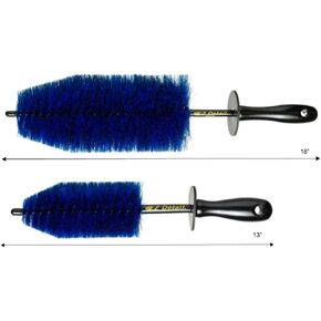 EZ Detail Big And Little Brush Combo - Wheel Rim Cleaner for Cars, Bike, Trucks, Motorcycle, and Other Vehicles - Non-Scratch Auto Detailing Tool, Easily Reaches Nook and Crannies