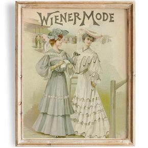 Wiener Mode Magazine Art Print - 8x10 (Unframed) | Retro Fashion Illustration Art Print | Vintage Décor | Living Room Wall Décor | Bedroom Wall Décor