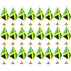 36 Pack USA American Desk Flagswith Stands Base Small Mini United States Table Flag Holder Stand 8 x 5.5 inches US Miniature Desktop Flags, International Table Decorations,Events Celebration