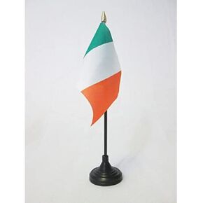 AZ FLAG Ireland Table Flag 4'' x 6'' - Irish Desk Flag 15 x 10 cm - Golden Spear top