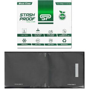 أكياس مانعة للتسرب مقاومة للتفريغ مقاس 27.94 سم × 60.96 سم (50 قطعة) 5 مل (أسود وشفاف) - حافظة طعام من الدرجة التجارية خالية من مادة BPA للتخزين، وفيديو Sous Vide، وحقيبة حفظ الطعام لإعداد الوجبات in Kuwait