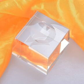 LONGWIN 25mm Square Dimple Blocks Glass Ball Display Stand for 30-50mm Sphere (Pack of 2)
