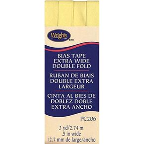 Wrights Double Fold Bias Tape, 1/2 by 3-Yard, Baby Maize