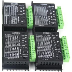 4 Pack TB6600 Stepper Motor Driver, Nema 17/23/34 Stepper Motor CNC Controller, 4A 9-42V Stepper Motor Controller for 42/57/86 Stepper Motor, Single Axes Two Phase Hybrid